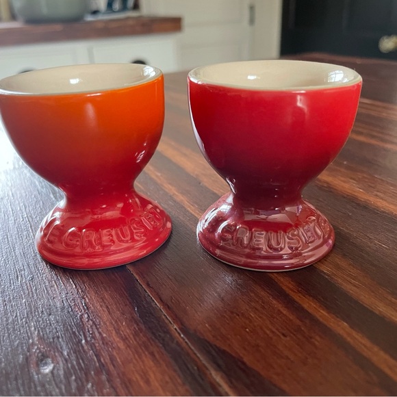 Le Creuset Vibrant Red and Orange Egg Cups - Picture 2 of 2